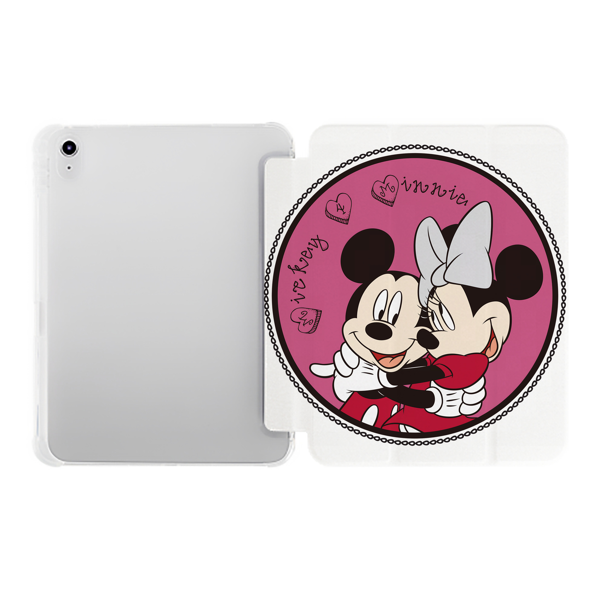 （画像用） ミッキーマウス Mickey Mouse IPad ケース ペン収納付き 三つ折りスタンド PUレザー×シリコン 対応機種9.5/10.5/10.9インチ